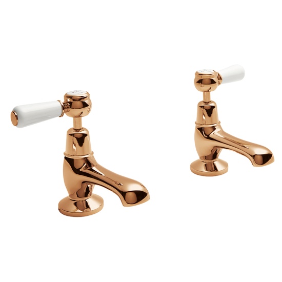 BC Designs victrion copper lever basin pillar taps