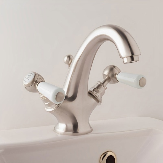 BC Designs victrion brushed nickel lever mono basin mixer tap