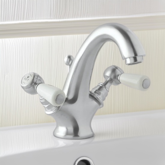 bayswater victrion brushed chrome lever mono basin mixer tap