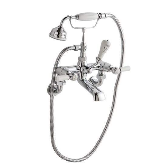 BC Designs victrion chrome lever wall mounted bath shower mixer tap