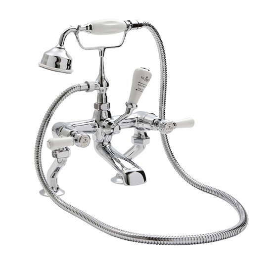 BC Designs victrion chrome lever deck mounted bath shower mixer tap