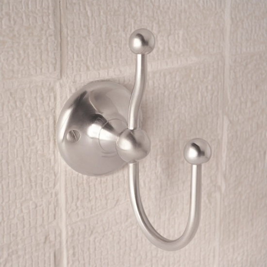 BC Designs victrion brushed nickel double robe hook