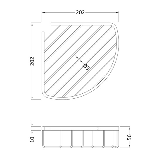 bayswater victrion chrome corner shower basket