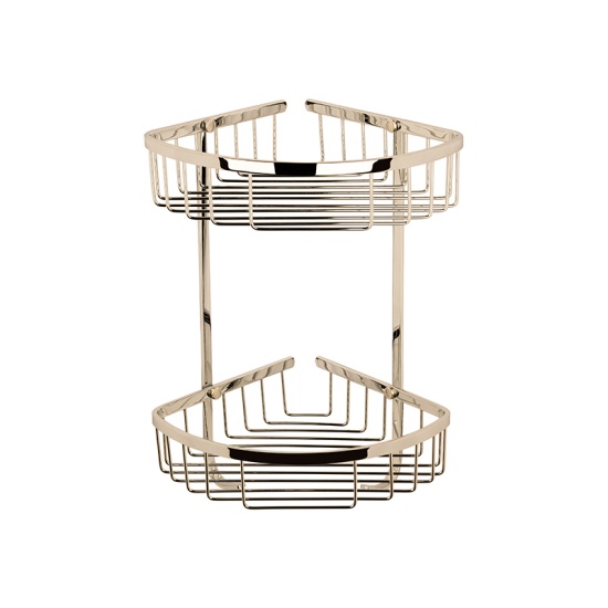 BC Designs victrion gold double corner shower basket