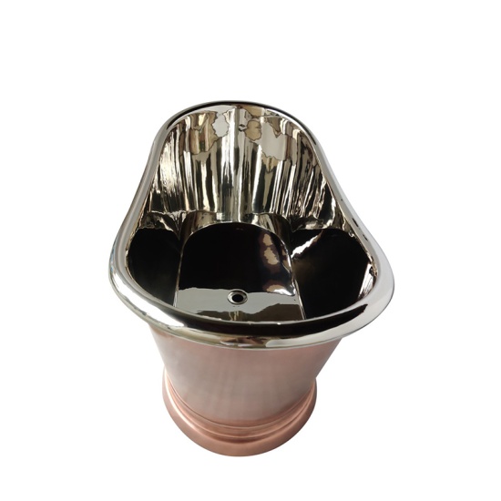 bc designs 1500 copper boat bath with inner nickel & outer antique copper bc designs 1500 copper boat bath with inner nickel & outer antique copper