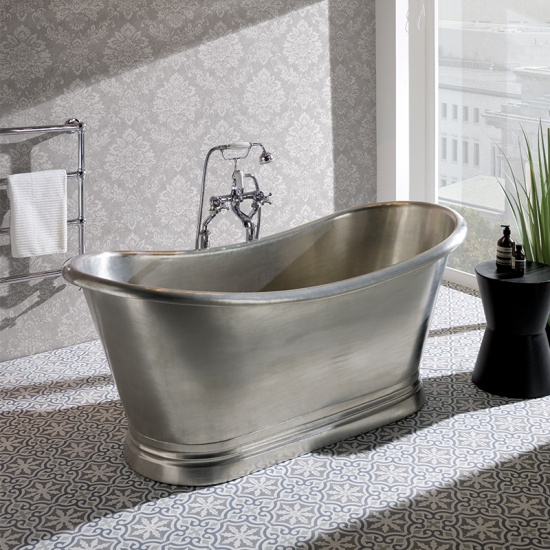 bc designs 1700 copper boat bath with inner tin & outer tin