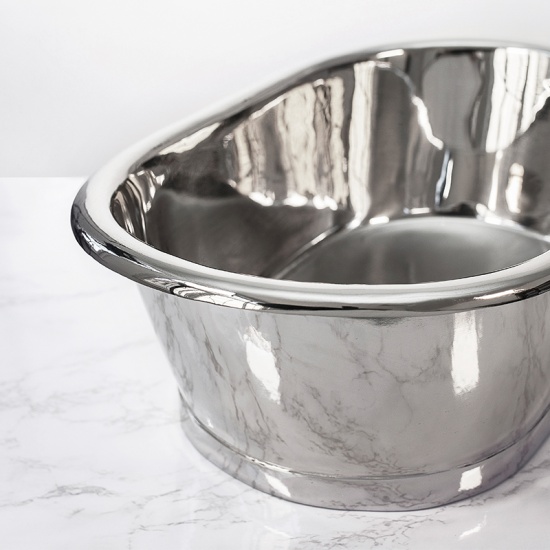 bc designs copper countertop basin 530mm with inner nickel & outer nickel