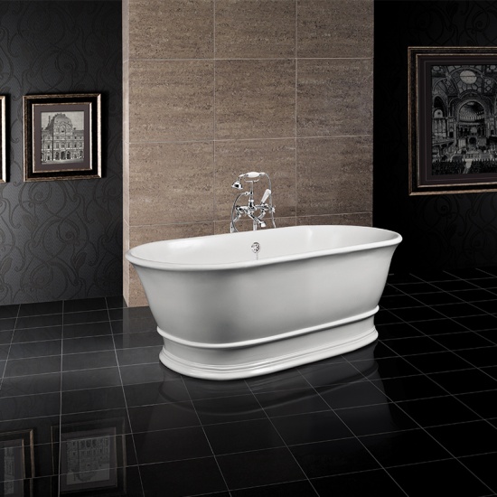 bc designs bampton 1600 white freestanding bath