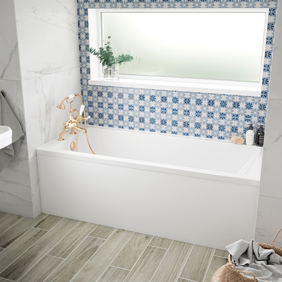 bc designs durham 1500 white single-ended bath