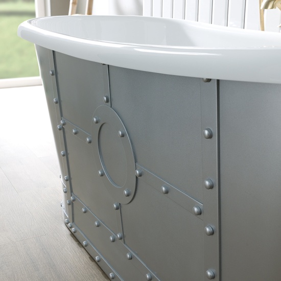 bc designs industrial freestanding grey 1700mm boat bath bc designs industrial freestanding grey 1700mm boat bath