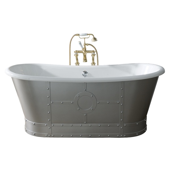 bc designs industrial freestanding grey 1700mm boat bath bc designs industrial freestanding grey 1700mm boat bath