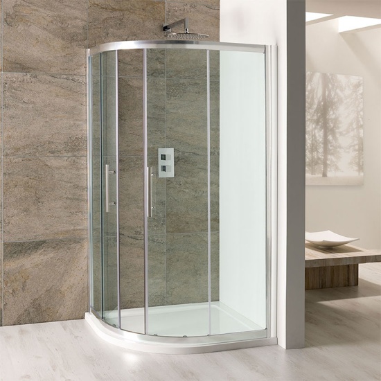 volente offset quadrant 1000 x 700mm with optional left hand tray