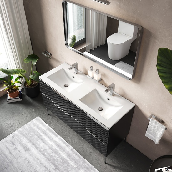elvia 1200 black vanity unit white sink chrome handles elvia 1200 black vanity unit white sink chrome handles