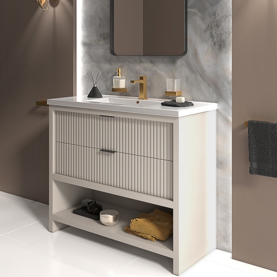 jasmine 1000mm floorstanding cashmere vanity unit gold style