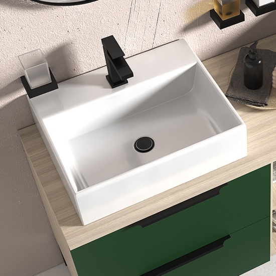 Alani 1500 Green Double Vanity Rectangular Sink Alani 1500 Green Double Vanity Rectangular Sink