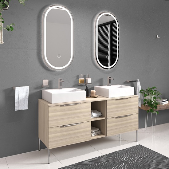 alani 1500 oak double vanity rectangular basin