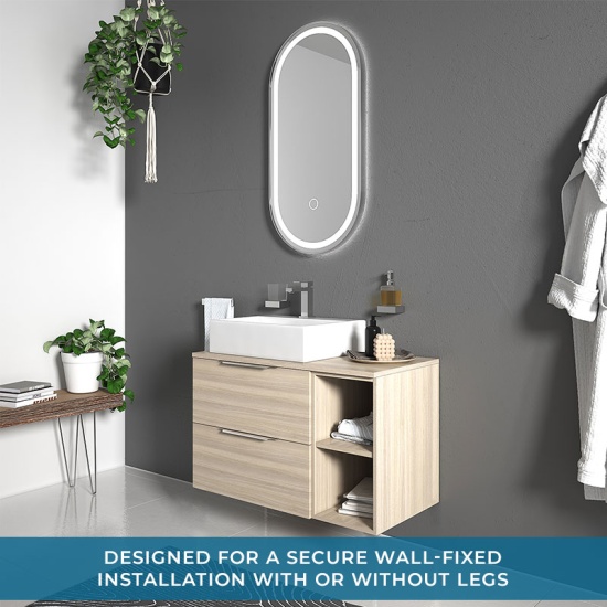 alani 900 oak vanity rectangular sink and shelves alani 900 oak vanity rectangular sink and shelves