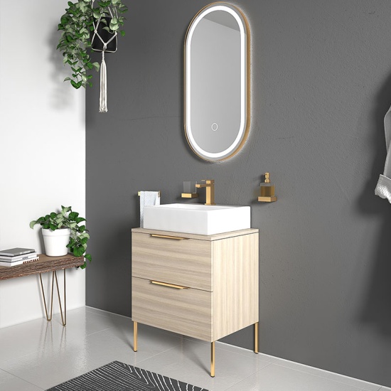 alani 600 oak vanity rectangular basin