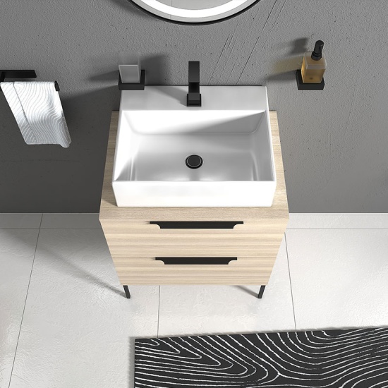 alani 600 oak vanity rectangular basin alani 600 oak vanity rectangular basin