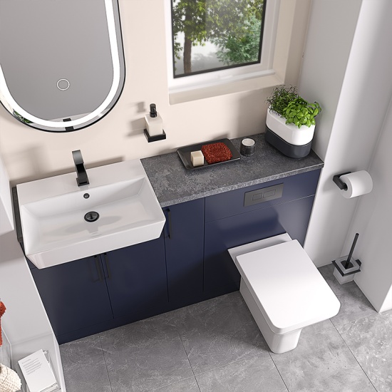 oliver black 1400 navy blue furniture suite