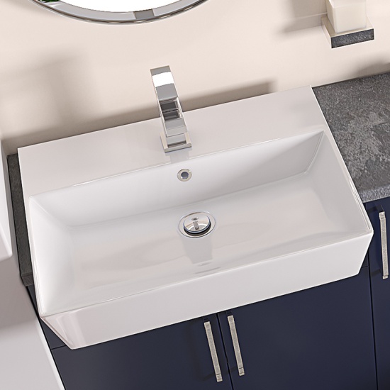 oliver 1300 navy blue fitted furniture chrome