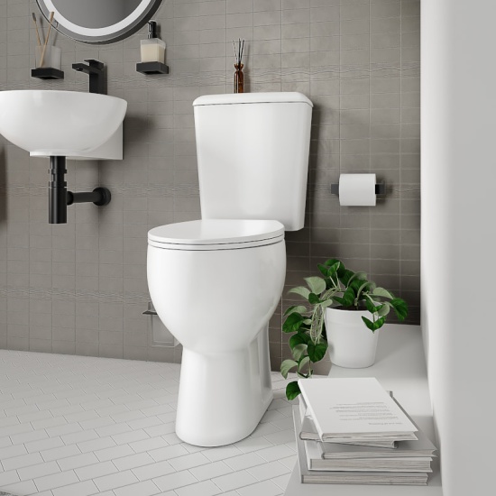 tesla petite bath suite basin toilet black