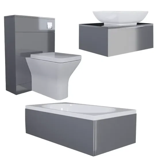 jivana small bath suite 600 grey sink cabinet wc toilet chrome jivana small bath suite 600 grey sink cabinet wc toilet chrome
