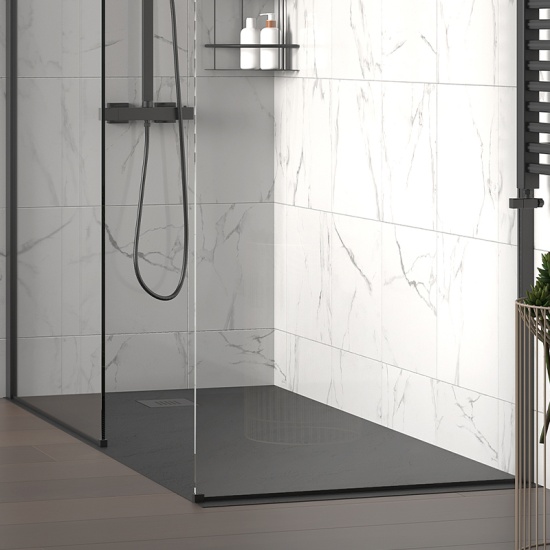 alan 1800 x 800 rectangular black slate tray 26mm
