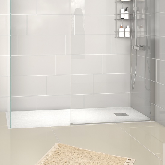 alan 1400 rectangular white slate tray 26mm