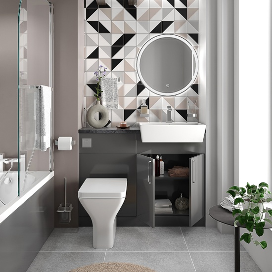 oliver anthracite 1100 fitted furniture small bath suite chrome handles oliver anthracite 1100 fitted furniture small bath suite chrome handles