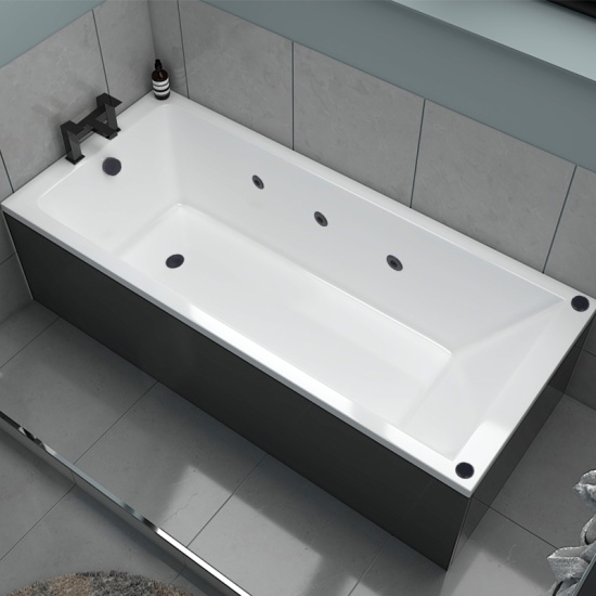 galaxy jacuzzi straight bath 1700x700 black hydro jets