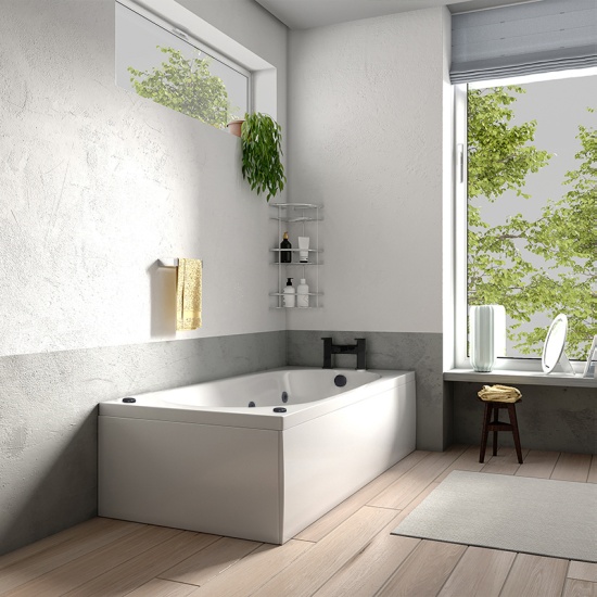 laguna straight acrylic spa bath 1500x700 black jets