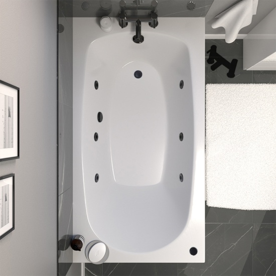 petite jacuzzi spa acrylic bath 1300x700 black jets