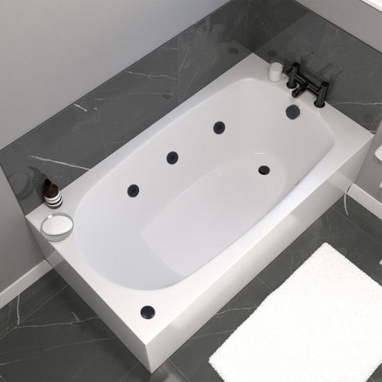 petite jacuzzi spa acrylic bath 1300x700 black jets