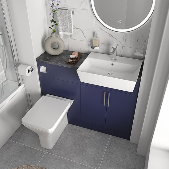 oliver navy blue 1100 fitted furniture small bath suite chrome handles oliver navy blue 1100 fitted furniture small bath suite chrome handles