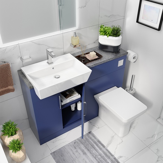 oliver navy blue 1100 combo fitted furniture chrome
