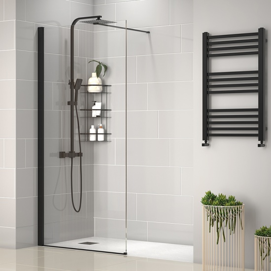 radiant black 1700 walkin recess shower enclosure black tray radiant black 1700 walkin recess shower enclosure black tray