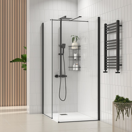 radiant black 1200 walkin corner shower enclosure black tray radiant black 1200 walkin corner shower enclosure black tray