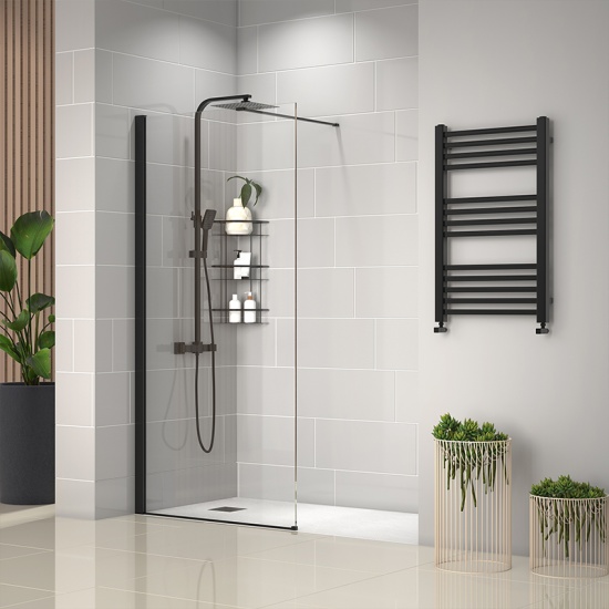 radiant black 1600 walkin recess shower enclosure black tray radiant black 1600 walkin recess shower enclosure black tray