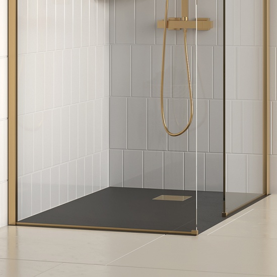 radiant gold 1400 walkin recess shower enclosure black tray radiant gold 1400 walkin recess shower enclosure black tray