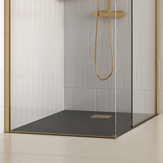 radiant gold 1700 walkin corner shower enclosure black tray radiant gold 1700 walkin corner shower enclosure black tray