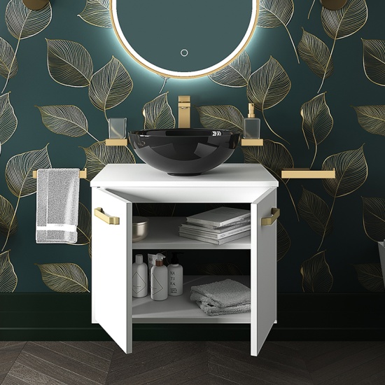 celeste white 600 wall hung vanity unit black bowl sink celeste white 600 wall hung vanity unit black bowl sink