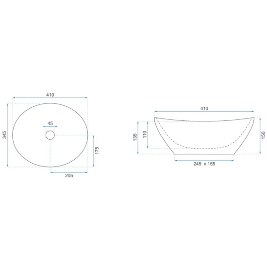 Sofia Brushed Gold Oval Counter Top Basin Dimensions Sofia Brushed Gold Oval Counter Top Basin Dimensions
