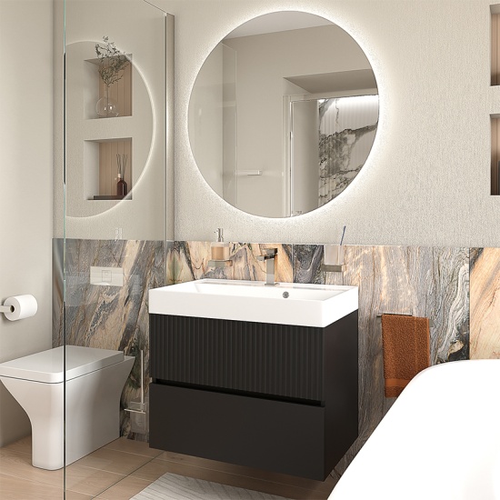jasmine 700 black wall vanity unit and white sink jasmine 700 black wall vanity unit and white sink