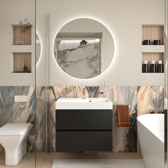 jasmine 700 black wall vanity unit and white sink jasmine 700 black wall vanity unit and white sink