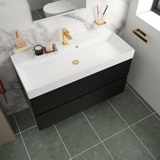 jasmine 1000 black wall vanity unit with white basin jasmine 1000 black wall vanity unit with white basin