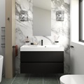 jasmine 1000 black wall vanity unit with white basin jasmine 1000 black wall vanity unit with white basin