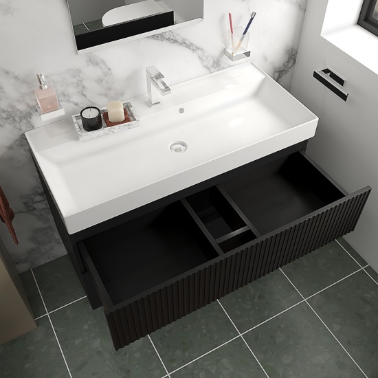 jasmine 1000 black wall vanity unit with white basin jasmine 1000 black wall vanity unit with white basin