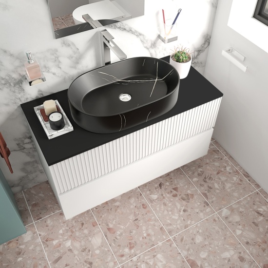 jasmine 1000 white wall vanity unit with black basin jasmine 1000 white wall vanity unit with black basin