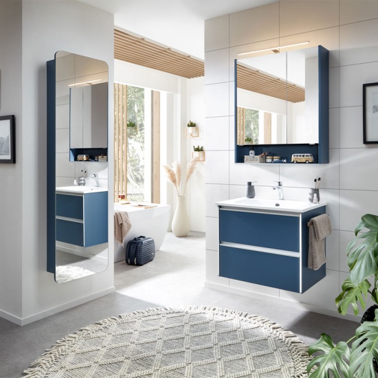 pelipal 6040 700 wall hung handleless vanity unit optional mirror cabinet